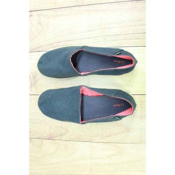 LL Bean Espadrilles Blue Canvas Slip-on Flats Size 9 Medium Hemp Rope - Picture 7 of 9